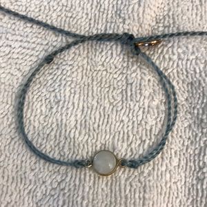 PuraVida blue & white stone bracelet